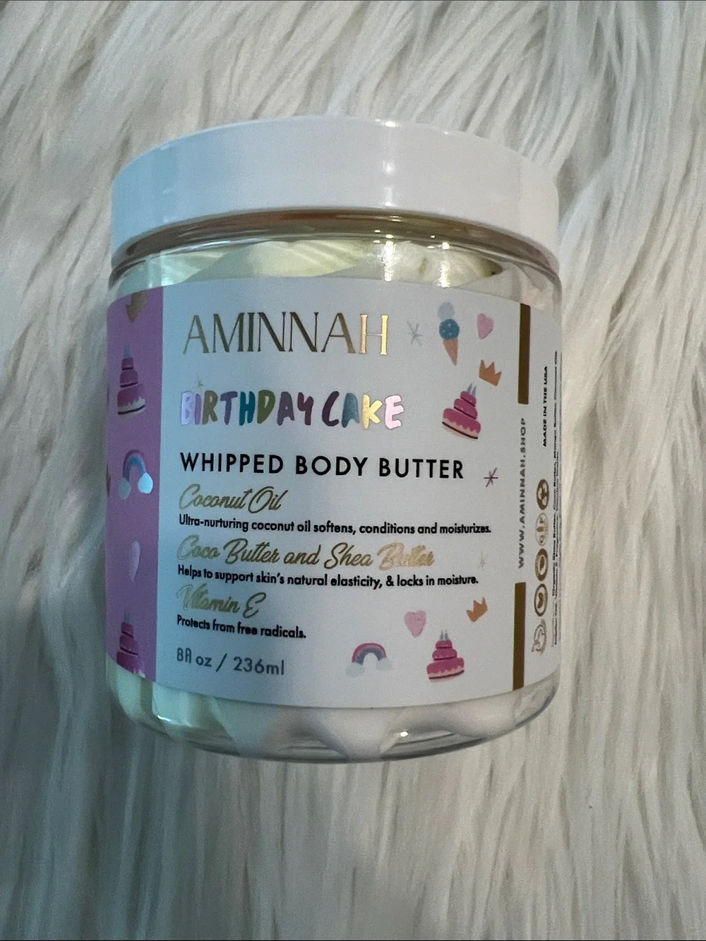 NWT aminnah birthday cake whipped body butter- retails $38.00 usd each